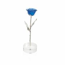 Статуэтка Роза Daum Rose Eternelle  27 см цвет синий, серебряный