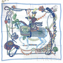 Шелковый платок Hermes Le Timbalier, 90 (8038)