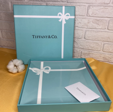 Квадратная тарелка Tiffany & Co 17 см (6139) с бантом