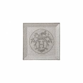 Квадратная тарелка №5 HERMES Mosaique au 24 Platinum 5740