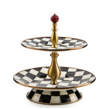Этажерка двухярусная MacKenzie-Childs Courtly Check, 28х25см (16641)