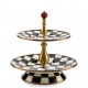 MacKenzie-Childs Courtly Check two-tier bookcase, 28x25cm (16641)