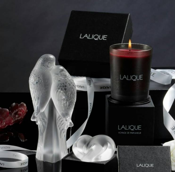 Скульптура Lalique Two Parakeets 18,7 см (8141)