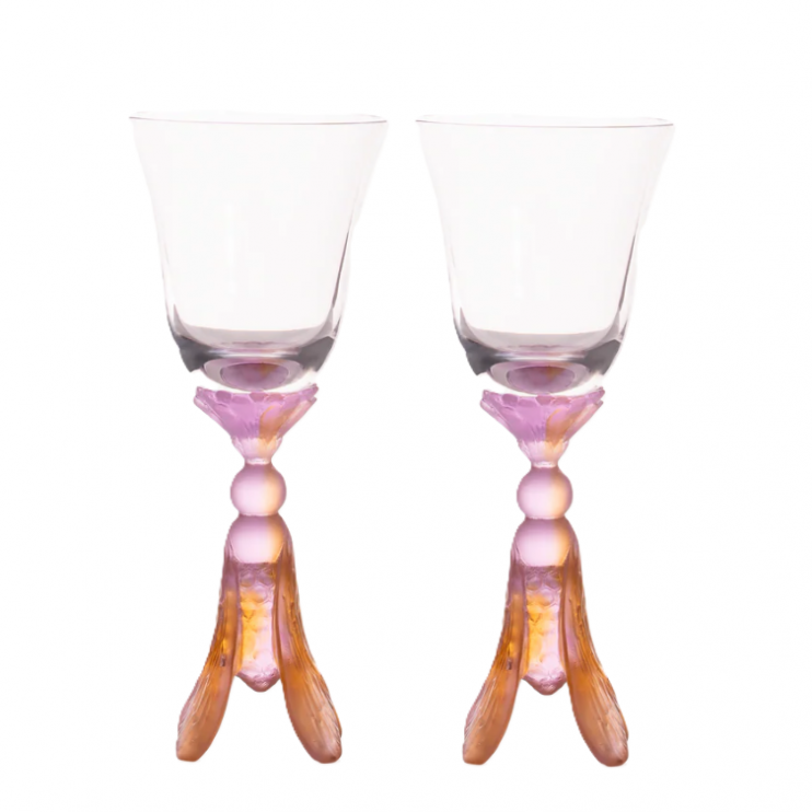 Set of 2 wine glasses Daum Or d'Abeille, 23cm (15542)