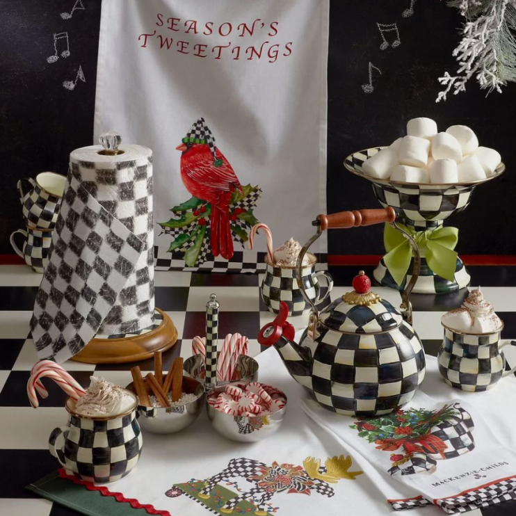 Держатель для бумажных полотенец MacKenzie-Childs Courtly Check, 36см (16644)