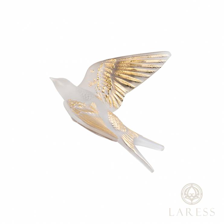 Скульптура настенная Lalique Swallow wings up Hirondelles 15 см (8144)