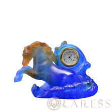 Часы настольные / скульптура Daum Pate de Verre Horse (9145)