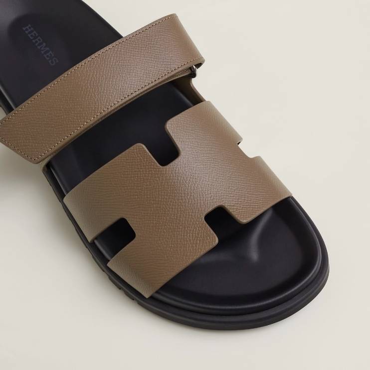 Мужские сандали Hermes Chypre sandal коричневые (9245)