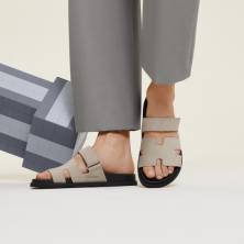 Мужские сандали Hermes Chypre sandal слоновая кость (9246)