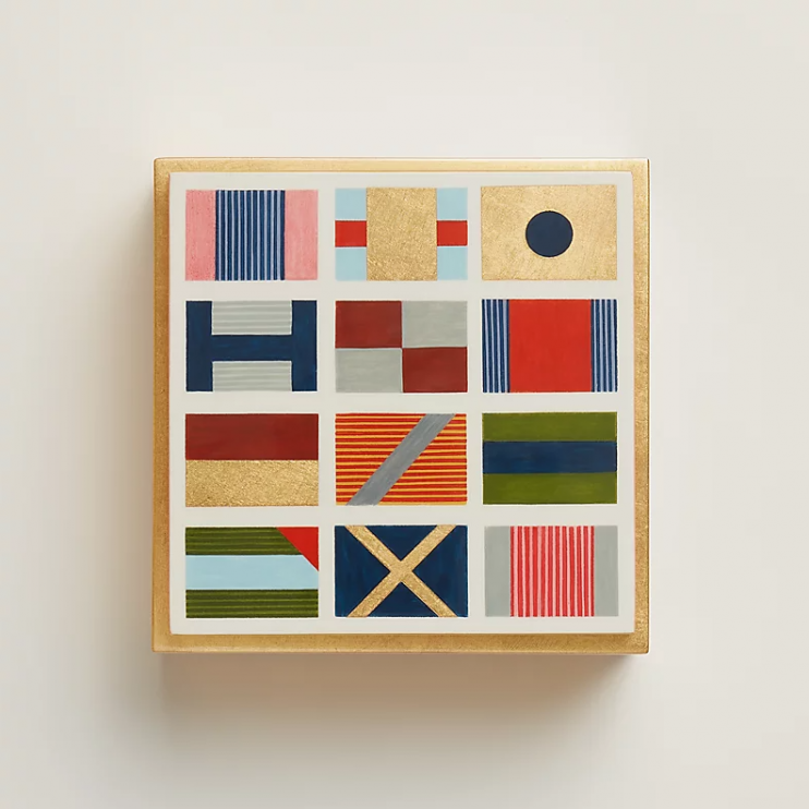 Hermes Theoree Hippique Graphique box, 12.5x12.5cm (14848)