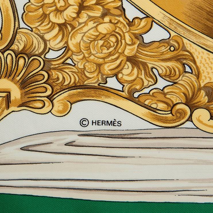 Шелковый платок Hermes Etriers, 90 (8049)