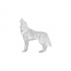 Скульптура Lalique Wolf Волк прозрачный 26 см (10550)