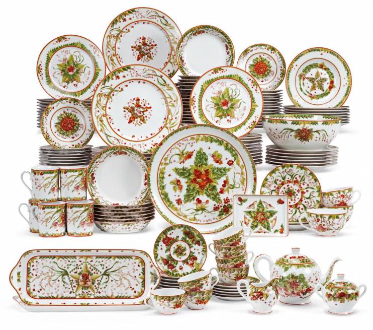 Столовый сервиз Hermes Le Jardin de Pythagore на 12 персон 70 предметов (14850)