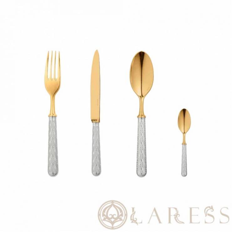 Набор столовых приборов Ercuis Miroir Oxford позолота на 6 персон 24 предмета (12552)
