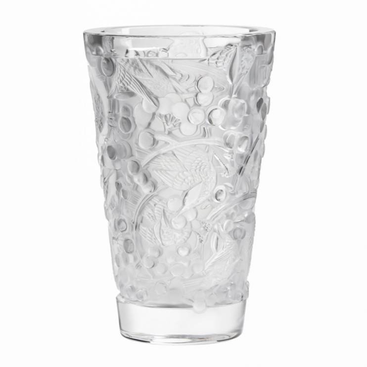 Ваза Lalique Merles & Raisins, 38см (13953) прозрачная