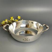 Чаша для сервировки с крышкой Christofle 23*16 см посеребрение (10056) винтаж