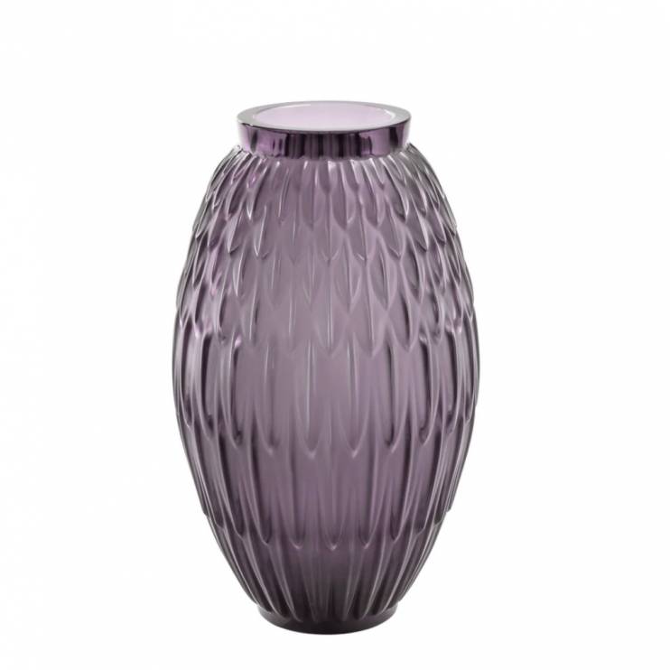 Ваза Lalique Plumes 36*21,5 см фиолетовая (10156)