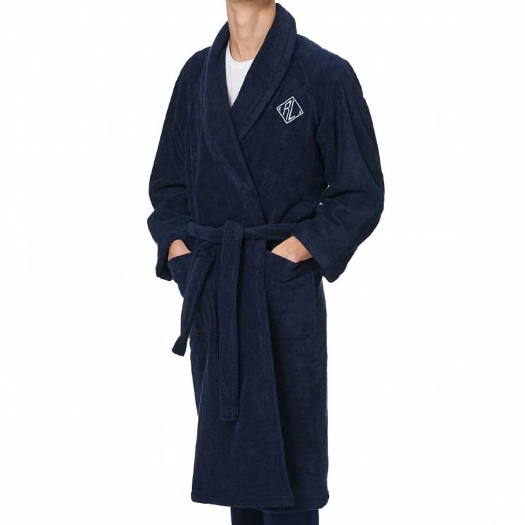 Халат банный мужской Ralph Lauren Home Langdon Midnight 100*170 см (14957) синий