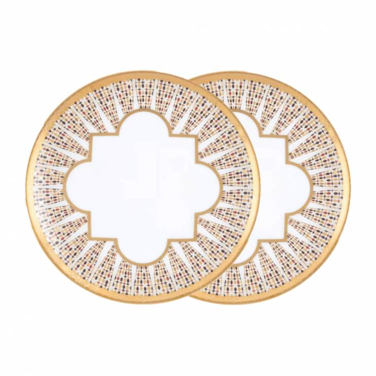 Набор из 2-х десертных тарелок Haviland Cavalier Royal, 22.5 см (15957)