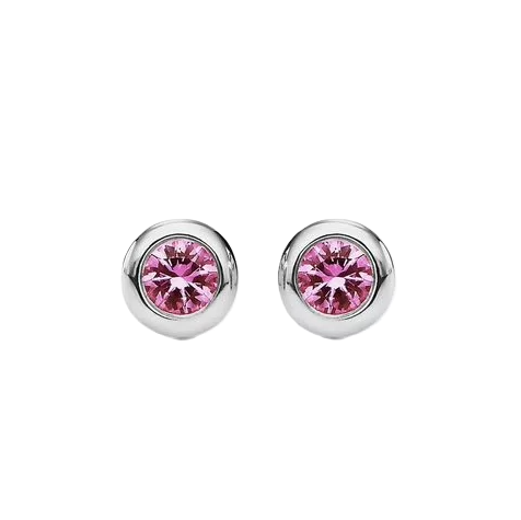 Серьги/пусеты Tiffany&Co Elsa Peretti серебро 925 рубины (11758)