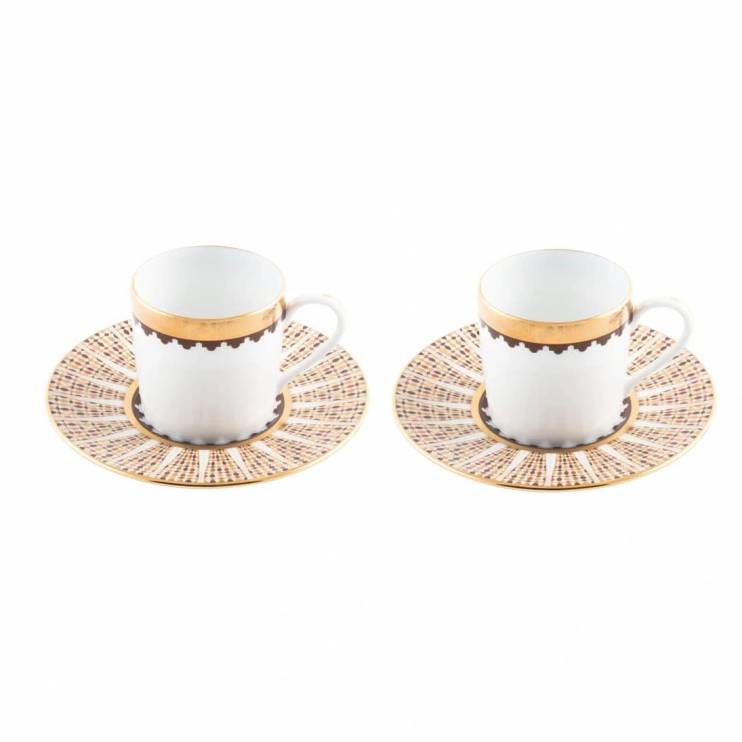 Set of 2 Haviland Cavalier Royal coffee pairs, 75 ml (15961)