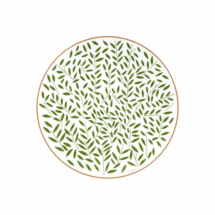 Обеденная тарелка Hermes A Walk in the Garden green 5961