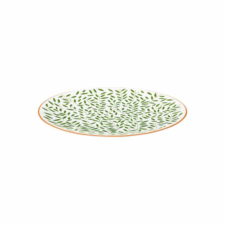 Обеденная тарелка Hermes A Walk in the Garden green 5961