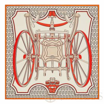 Платок HERMES Les Roues de Phaeton shawl 5863