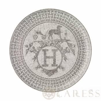 Круглое блюдо HERMES Mosaique au 24 Platinum 3864