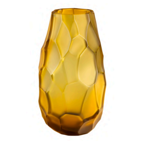 Ваза Lalique Terramineral Silex 18 см желто-золотая (11165)