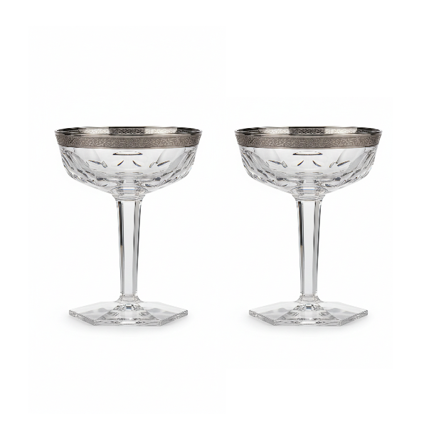 Set of 2 Moser Lady Hamilton martini glasses, 100ml (14865)