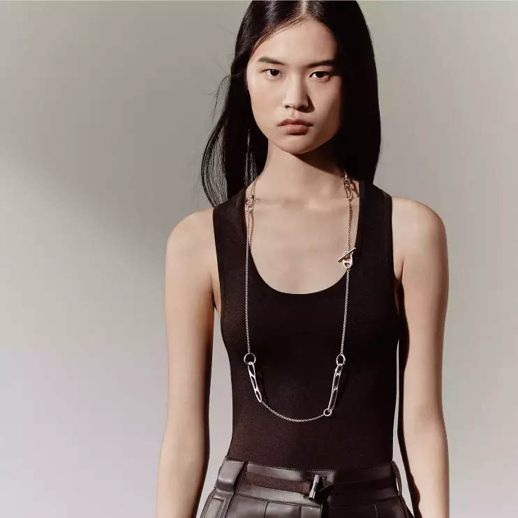 Цепочка Hermes Chaine d'ancre Punk серебро 925