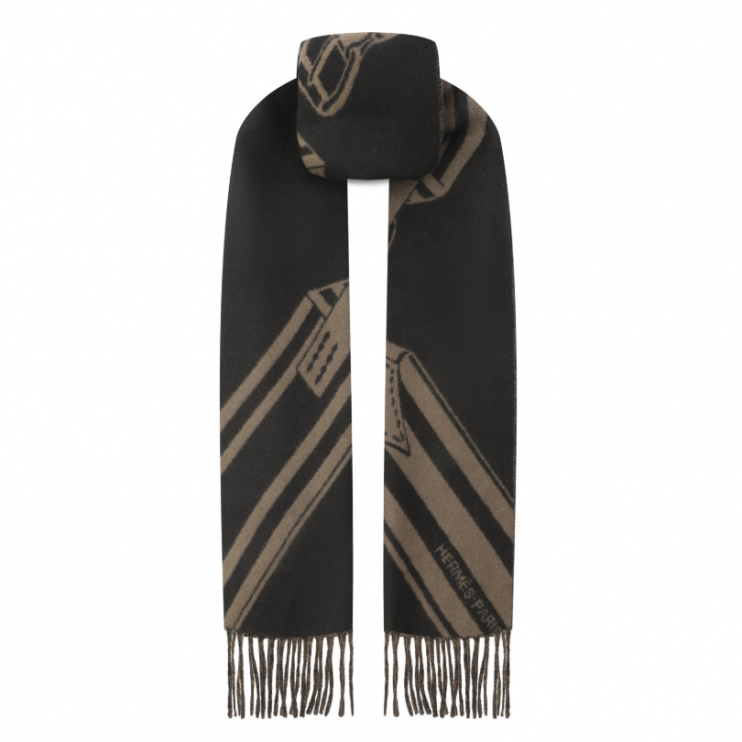 Hermes Sangles en Zig Zag Cashmere Scarf (16868)