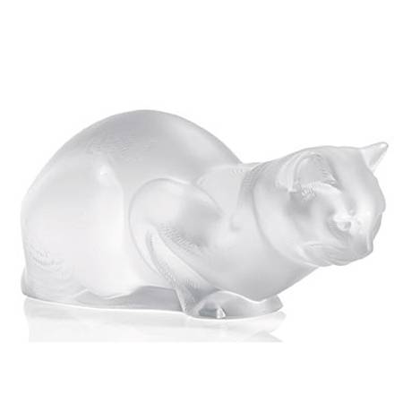Скульптура Lalique Кошка лежачая 22*12 см (8469)