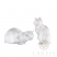 Скульптура Lalique Кошка лежачая 22*12 см (8469)
