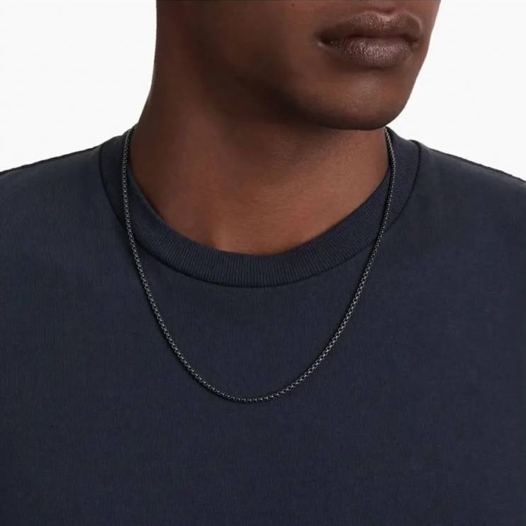 Мужская цепочка David Yurman сталь с PVD покрытием 66см (11972)