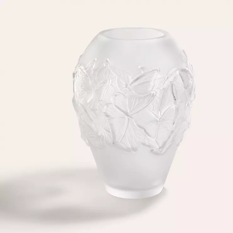 Ваза Lalique Papillons 28*21,5 см (16572) прозрачная