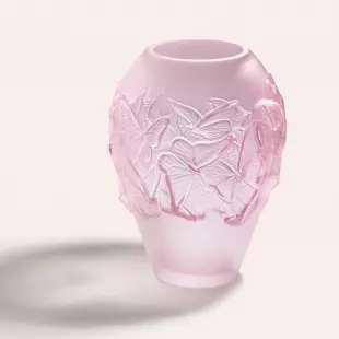 Ваза Lalique Papillons 28*21,5 см (16573) розовая