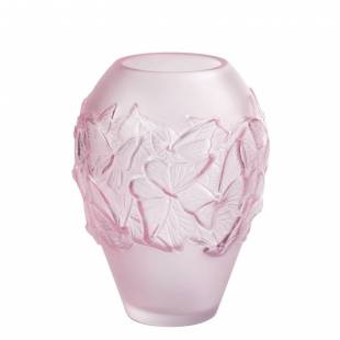 Ваза Lalique Papillons 28*21,5 см (16573) розовая