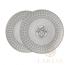 Набор десертных тарелок 2 шт Hermes Mosaique au 24 Platinum, 21см (3874)