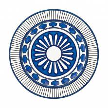 Тарелка круглая HERMES Bleus d'Ailleurs 42см (5778)