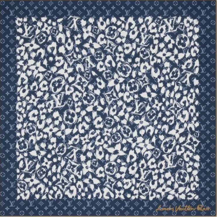 Louis Vuitton Safari Square handkerchief, 90x90 cm (16478)