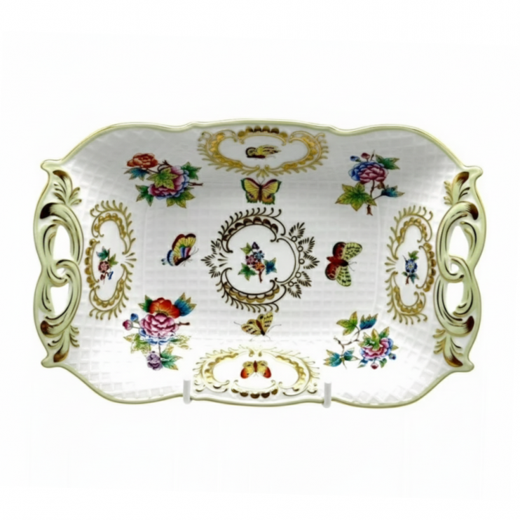 Herend Queen Victoria 31x21cm dish with handles (14586)