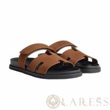 Мужские сандали Hermes Chypre sandal Brun Fume (9686)