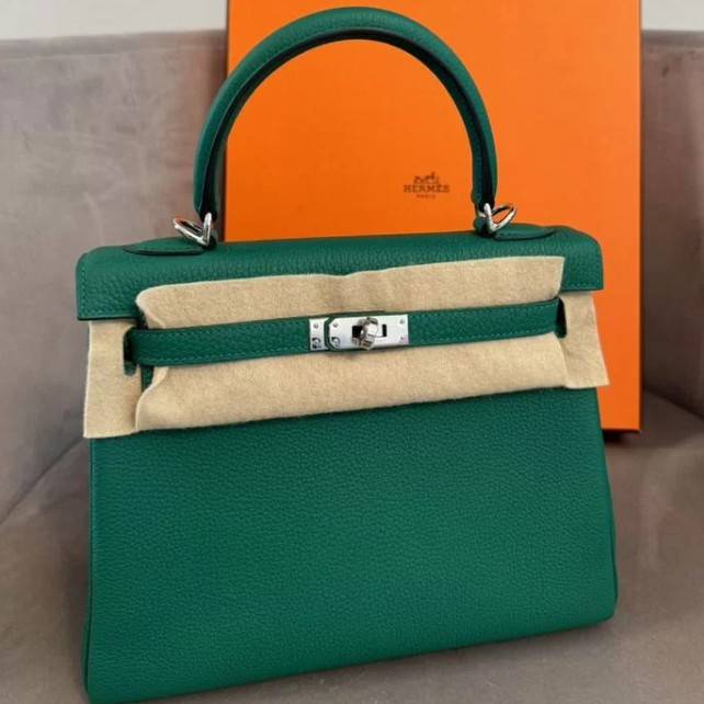 Сумка Hermes Kelly 25 Vert Vertigo PHW (10688)