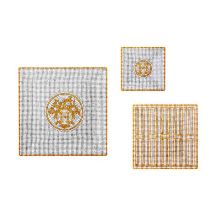 Подарочная упаковка из 3 квадратных тарелок HERMES Mosaique au 24 5792