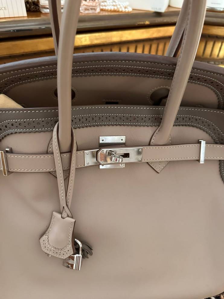 Сумка Hermes Birkin 30 бежевая (9394)