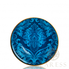 Тарелка десертная Haviland Damasse Blue & Gold Ritz Paris, 16 см (8396)  