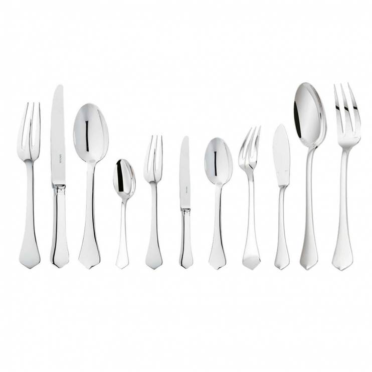 Набор столовых приборов Ercuis Brantome Silverplated (Прсеребрённая сталь) на 12 персон 110 предметов (12499)
